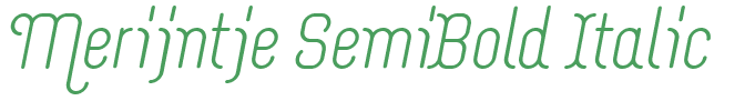 Merijntje SemiBold Italic